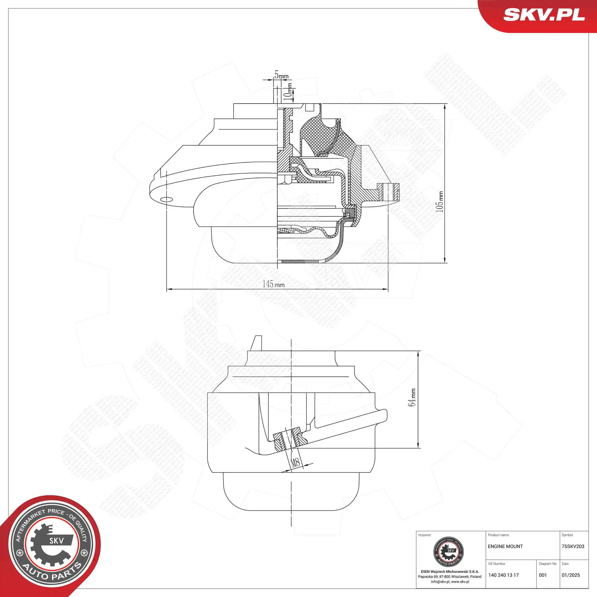 Mounting, engine
